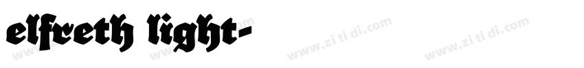 elfreth light字体转换 elfreth light字体转换